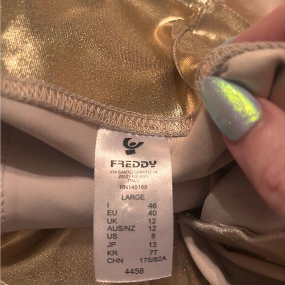 Freddy brand Shiny Gold Metallic Pants - Picture 5 of 5